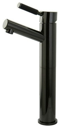 Kingston Brass Single-Handle Vessel Sink Faucet, Black Stainless Steel