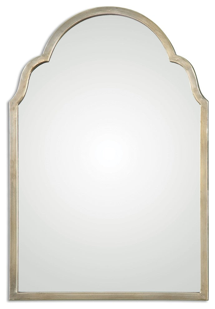 Silver Shaped Arch Wall Vanity Mirror