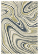 Bastian Modern Abstract Ivory/ Teal Indoor Area Rug, Ivory, 7'10"x10'