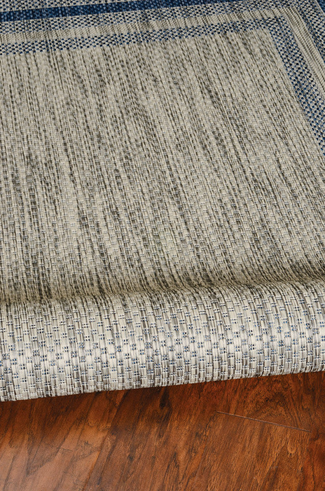 KAS Provo 5756 Gray/Denim Cape Cod Area Rug, 5'3"x7'7"