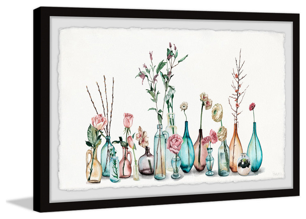 "Bottles and Jars" Framed Painting Print