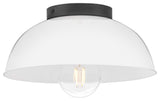 Lark Stu Small Flush Mount, Black