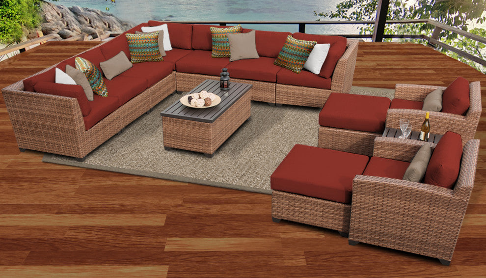 Laguna 13 Piece Outdoor Wicker Patio Furniture Set 13a