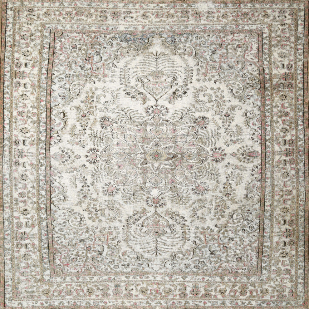 Ahgly Company Indoor Square Traditional Area Rugs, 7' Square