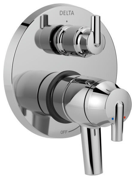 Delta Trinsic 2-Handle Monitor Valve Trim, 3-Setting Integrated Diverter, Chrome