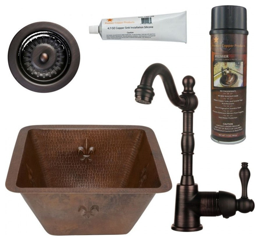 Bar/Prep Sink, Faucet and Accessories Package, BSP4_BS15FDB3-D