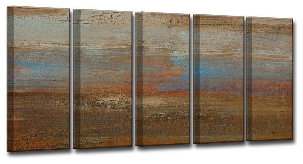 Ready2HangArt 5 Piece Wall Art Set'' Canyon Ranch Sunset'' by Norman Wya, 30"x60"