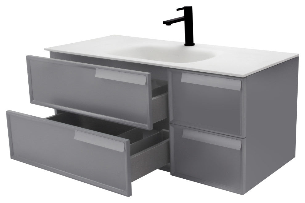 Aquamoon Garda 40" Bathroom Vanity Cabinet, Gray