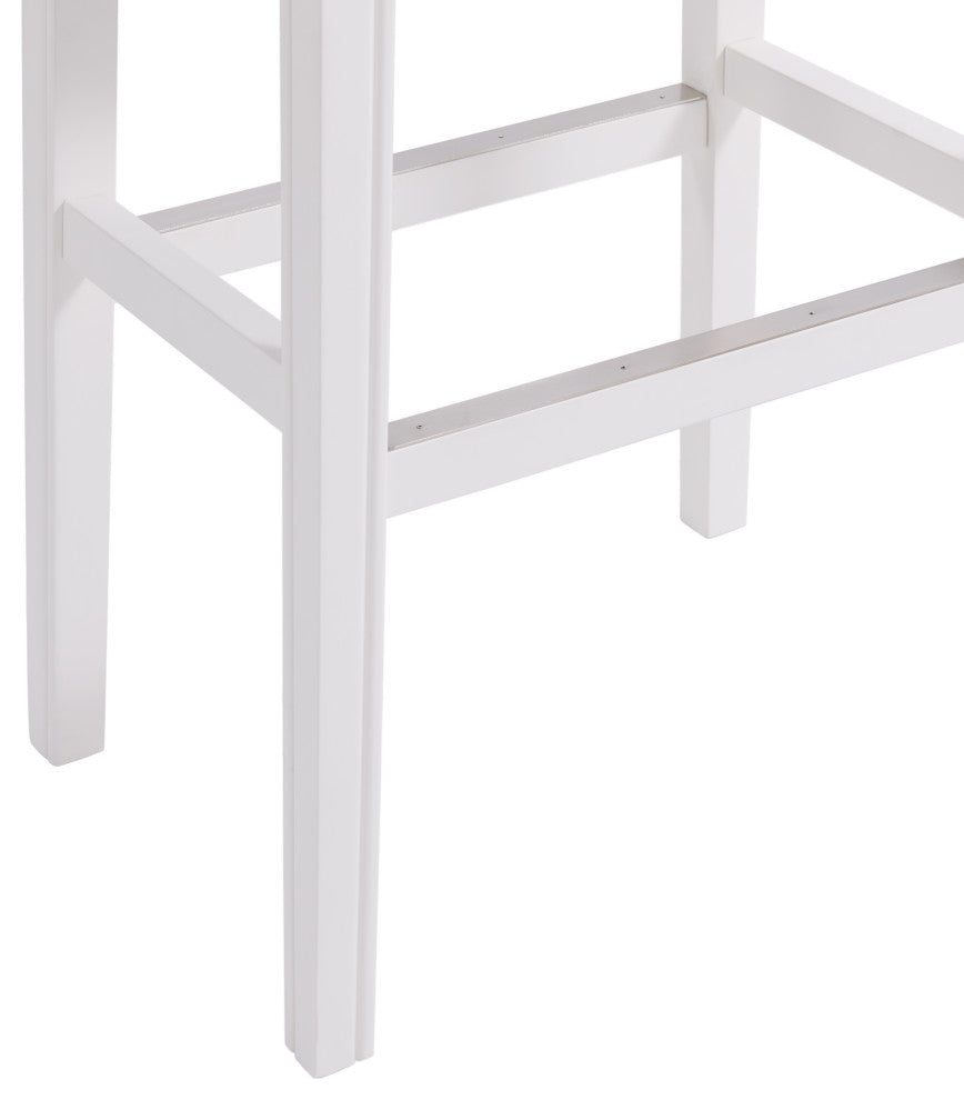 Williston Bar Stool, Set of 2, White, Bar Height