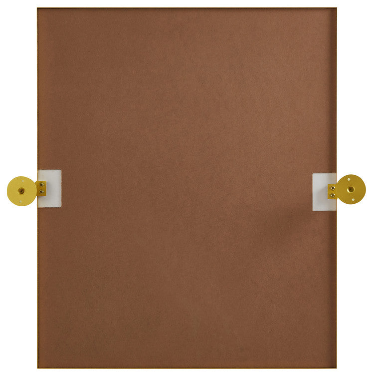 Home Living Rectangle Pivot Mirror 24x20 Inch, Gold
