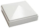 3"x3" Aluminium Pyramid Post Cap for Metal Posts, Pressure Fit, White (DHPPC30W)