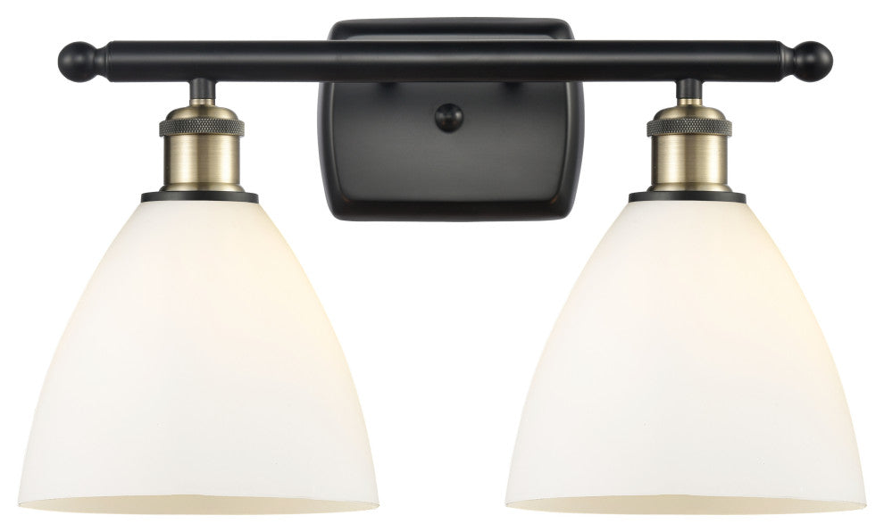 Innovations 516-2W-BAB-GBD-751 2 Light Bath Vanity Light, Black Antique Brass