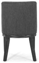 Boise Contemporary Fabric Upholstered Wood Dining Chairs, Set of 2, Charcoal/Weathered Gray