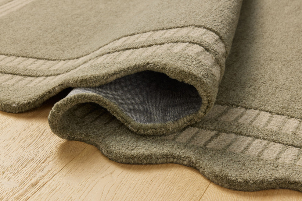 Chris Loves Julia x Loloi Scottie Olive / Pebble 3'-6" x 5'-6" Accent Rug