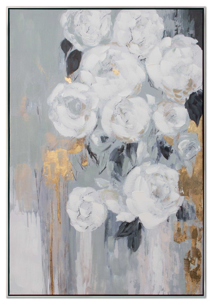 Blanc Fleur, Framed Painting