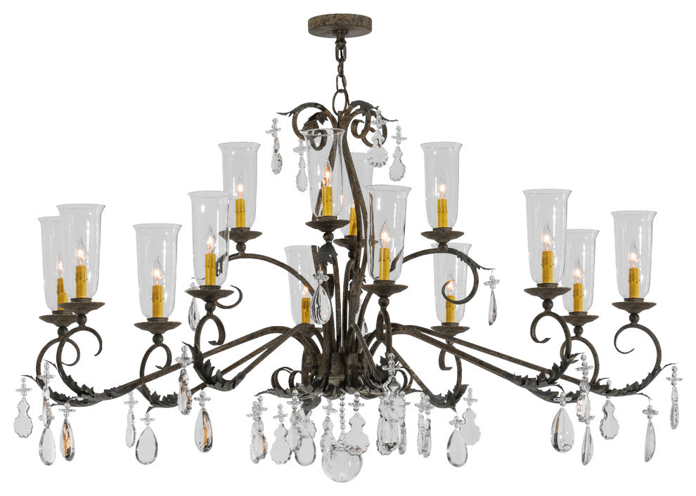 62 Long Windsor 14 Light Oblong Chandelier