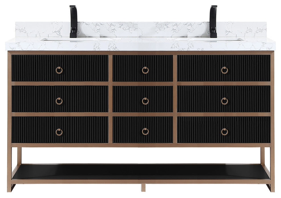 Vanity With Mirror,Sconce,Faucet Included
