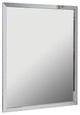 Rectangular Aluminum Framed Wall Mounted Bathroom Mirror, Chrome;, 24" X 30";