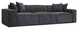 Mindy Chenille Basketweave Modular Sofa, Charcoal