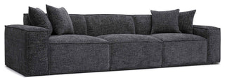 Mindy Chenille Basketweave Modular Sofa, Charcoal