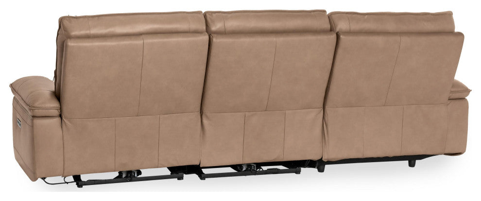 Branford Leather Power Recliner Sectional Sofa by Kosas Home