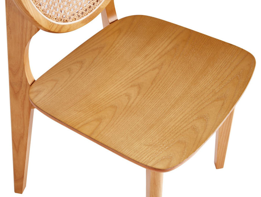 Manhattan Comfort Versailles Dining Chair, Nature, Set of 2