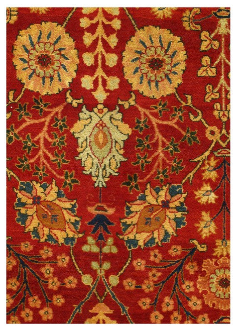 Fine Hand Knotted Indian Agra Rug 8'1''x10'2''