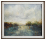 Uttermost Blue Reverie Framed Abstract Lake Print