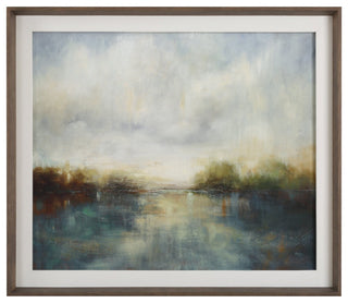 Uttermost Blue Reverie Framed Abstract Lake Print