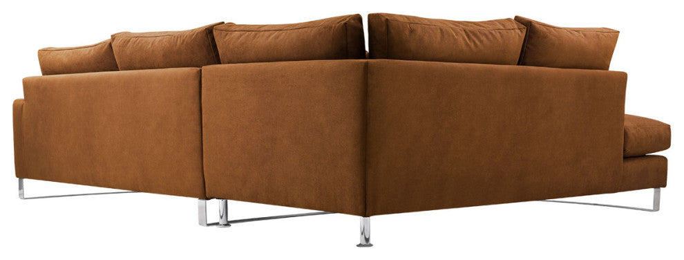 FLORA Sectional Sofa, Copper Brown, Left