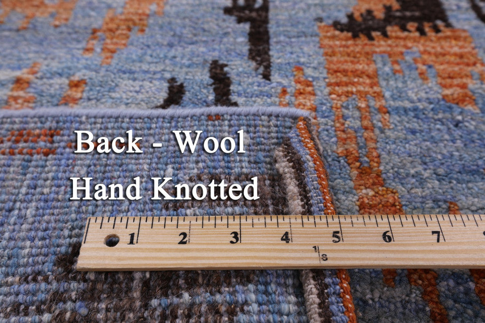 Moroccan Handmade Wool Rug 8' 10" X 12' 0" Q9299