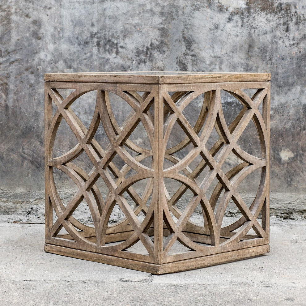 Uttermost Janeva Wheat Accent Table