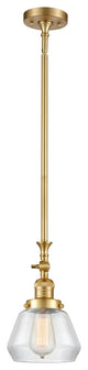 Fulton 1 Light Mini Pendant, Satin Gold, Clear
