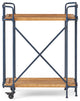 GDF Studio Waldman Antique Finish Firwood and Iron Coffee Cart