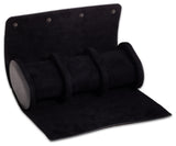 Leather 3 Watch Roll, Inidividual Snap Compartments