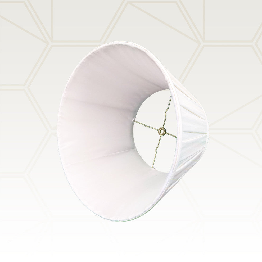 Royal Designs Empire English Pleat Lamp Shade, White, 10.5x16x11, Set of 2