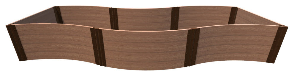 Classic Sienna ''Lazy Curve'' - 4'' X 12'' X 22" Raised Garden Bed - 1" Profile