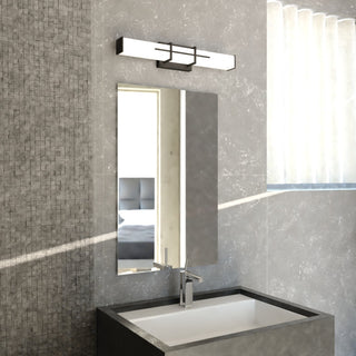 Fuller Park 1-Light LED Matte Black Bathroom Vanity Fixture White Glass