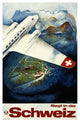 "Fliegt in die Schweiz" Digital Paper Print by Eugen HÃŒ_felfinger, 21"x32"