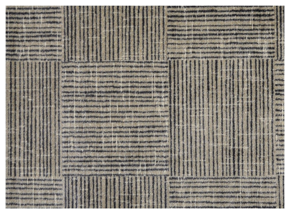 2' x 3' Modern Geo Lines, Squares Washable Floor Mat