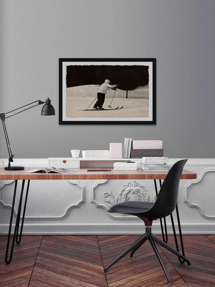 "Cross Country Ski" Framed Painting Print, 18"x12"