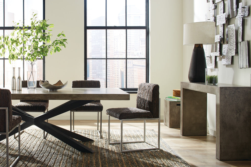 Mixx Hunter Dining Table, Black Frame, Dark Gray Top