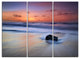 "Rushing Waves at Beach Magoito Sintra" Metal Wall Art, 3 Panels, 36"x28"
