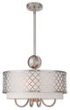 Livex Lighting Arabesque Light Pendant Chandelier, Brushed Nickel