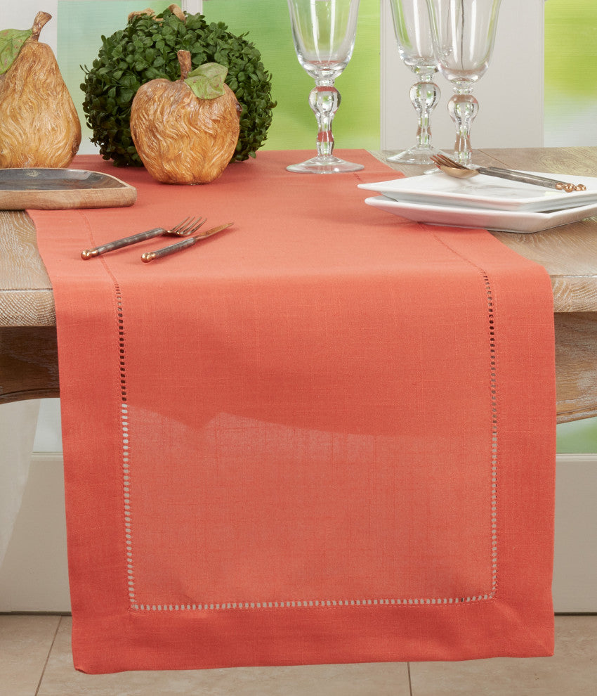 Hemstitched Border Table Runner, 16"x72"