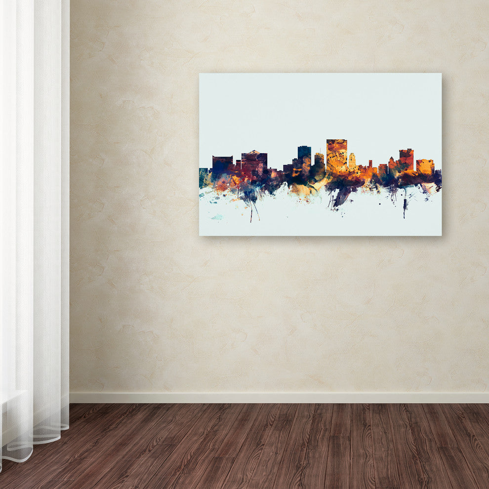 Michael Tompsett ''El Paso Texas Skyline Blue'' Canvas Art, 30x47