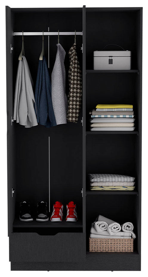Armoire Dover, Bedroom, Black