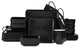 Stone Lain Amy Porcelain Plates and Bowls Sets, 24 Piece Dinnerware Set, Black