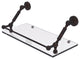 Waverly Place 18" Floating Glass Shelf with Gallery Rail, Venetian Bronze