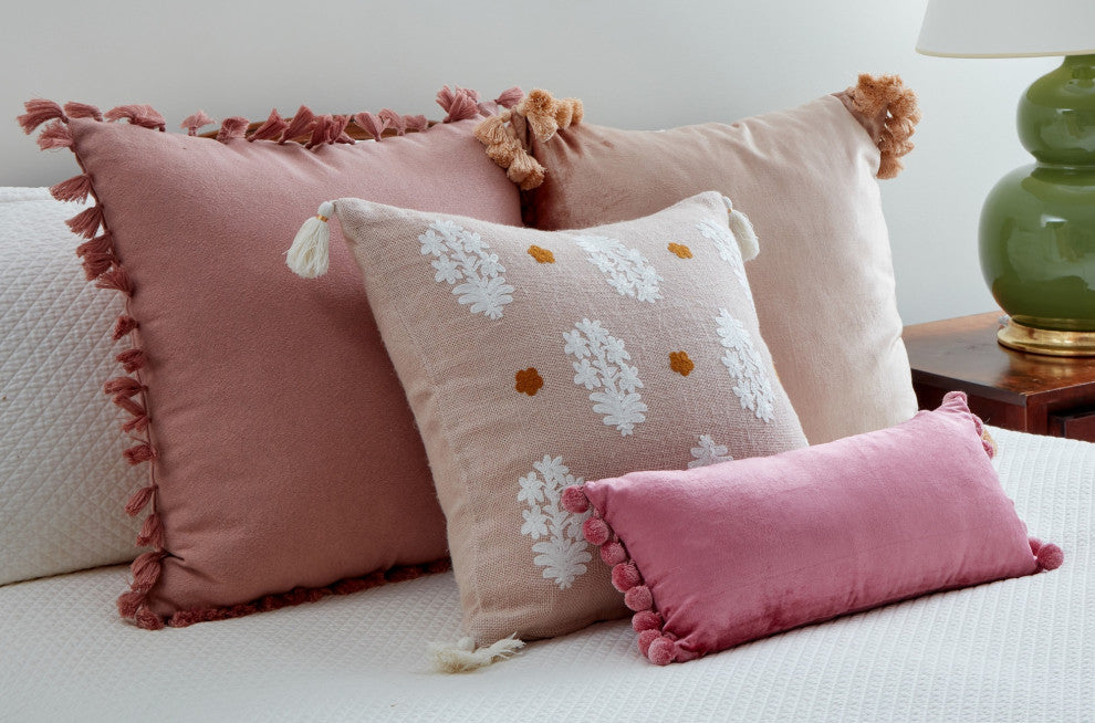 Udaipur Paisley Pillow, Taupe